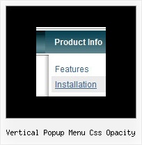 Vertical Popup Menu Css Opacity Tendina Javascript
