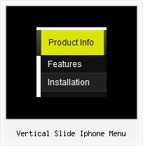 Vertical Slide Iphone Menu Drop Down Javascript Sample Code