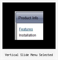 Vertical Slide Menu Selected Css Menu Example