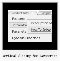 Vertical Sliding Box Javascript Movable Css Menus