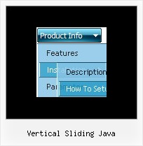Vertical Sliding Java Popup Javascript Menu