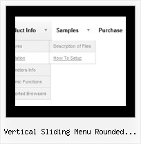 Vertical Sliding Menu Rounded Corners Web Bar Images