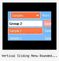 Vertical Sliding Menu Rounded Corners List Menu Html