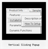 Vertical Sliding Popup Menu En Cascade Dynamique En Javascript