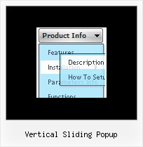 Vertical Sliding Popup Javascript Dynamic Dropdown Menu