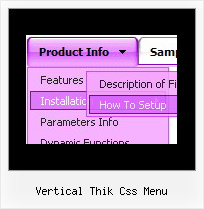 Vertical Thik Css Menu Javascript Hover Dropdown Menu