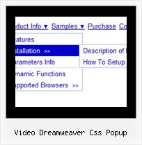 Video Dreamweaver Css Popup On Mouse Over Menu