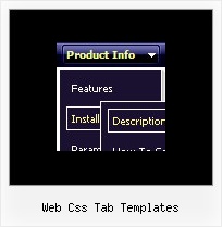 Web Css Tab Templates Navigation Style Drop Down Menu