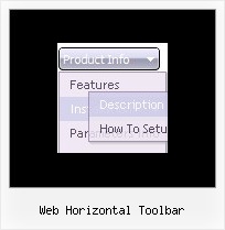 Web Horizontal Toolbar Dhtml Dinamic