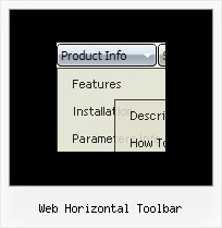 Web Horizontal Toolbar Website Tab Navigation Dhtml