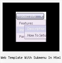 Web Template With Submenu In Html Menu Cascade Html