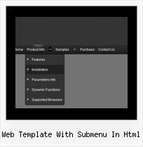 Web Template With Submenu In Html Transparent Dropdown Menu Dhtml
