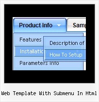 Web Template With Submenu In Html Windows Xp Clear Drop Down Menus