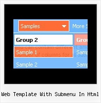 Web Template With Submenu In Html Javascripts Menu Scripts