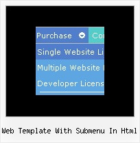 Web Template With Submenu In Html Drag N Drop Buttons