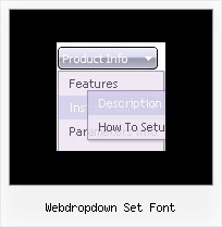Webdropdown Set Font Dynamic Dropdown Navigation Menu