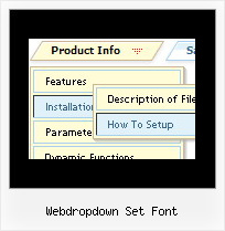 Webdropdown Set Font Slide Menu Javascript Tutorial