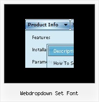 Webdropdown Set Font Css Hover Menu