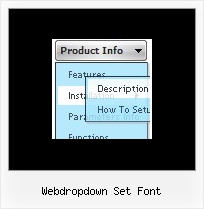 Webdropdown Set Font Side Navigation Html