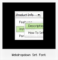 Webdropdown Set Font Web Drop Menu