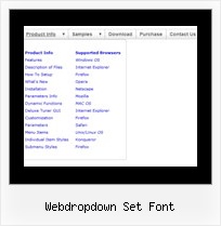 Webdropdown Set Font Sliding Menu Code