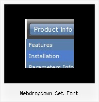 Webdropdown Set Font Java Menus Desplegables