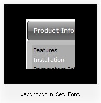 Webdropdown Set Font Creating Menu