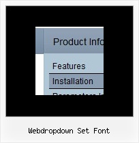 Webdropdown Set Font Right Click Javascript Popup Menu