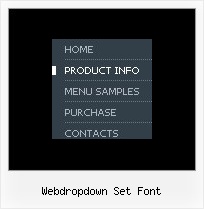 Webdropdown Set Font Vertical Scroll Navigation Javascript