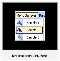 Webdropdown Set Font Web Menu Buttons