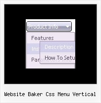 Website Baker Css Menu Vertical 3d Menu Bar Icons