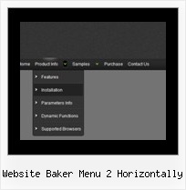 Website Baker Menu 2 Horizontally Example Of Cascading Menu