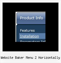 Website Baker Menu 2 Horizontally Javascript On Mouse Over Menu