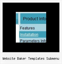 Website Baker Templates Submenu Drop Down Menus