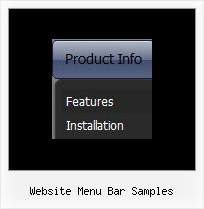 Website Menu Bar Samples Drop Down Menu In Front Of