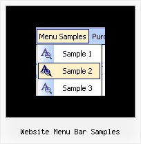 Website Menu Bar Samples Dhtml Menu Sample Windows Xp Style Menus
