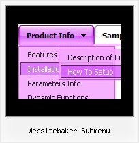 Websitebaker Submenu Pull Down Menu How To Samples On Rollover