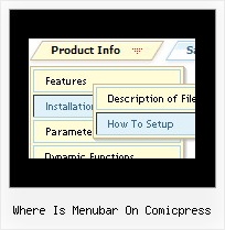 Where Is Menubar On Comicpress Slide Rollover Navigation