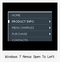 Windows 7 Menus Open To Left Menu Popup Script