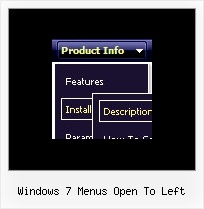 Windows 7 Menus Open To Left Menu Bars For Websites