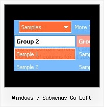 Windows 7 Submenus Go Left Drop Down Menu Sample Javascript