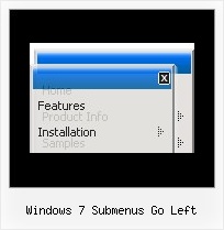 Windows 7 Submenus Go Left Html Menu Over Frame