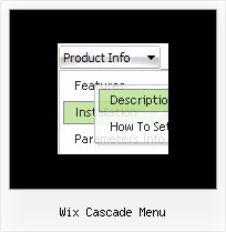 Wix Cascade Menu Menu Ejemplos