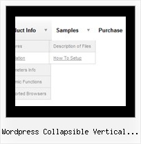 Wordpress Collapsible Vertical Menu Dinamic Html