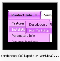 Wordpress Collapsible Vertical Menu Drop Down Menu Buttons