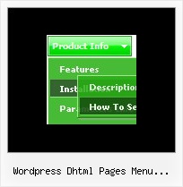 Wordpress Dhtml Pages Menu Subpages Javascript Navbar Vertical