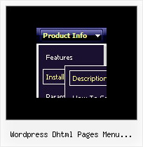 Wordpress Dhtml Pages Menu Subpages Mouseover Javascript Samples