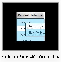 Wordpress Expandable Custom Menu Drop Menu For Links