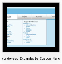 Wordpress Expandable Custom Menu Jscript For Creating Menus