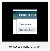 Wordpress Menu Divider Transparent Rollover Menu
